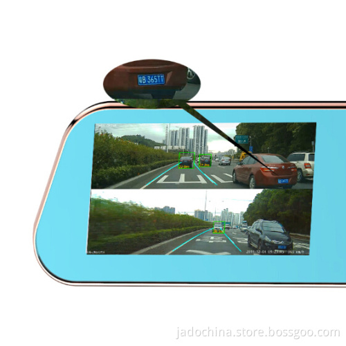 HD1080p Vehicle Drive Recorder, Front and Rear Camera Car DVR, Ldws, Fcws, GPS Rearview Mirror DVR